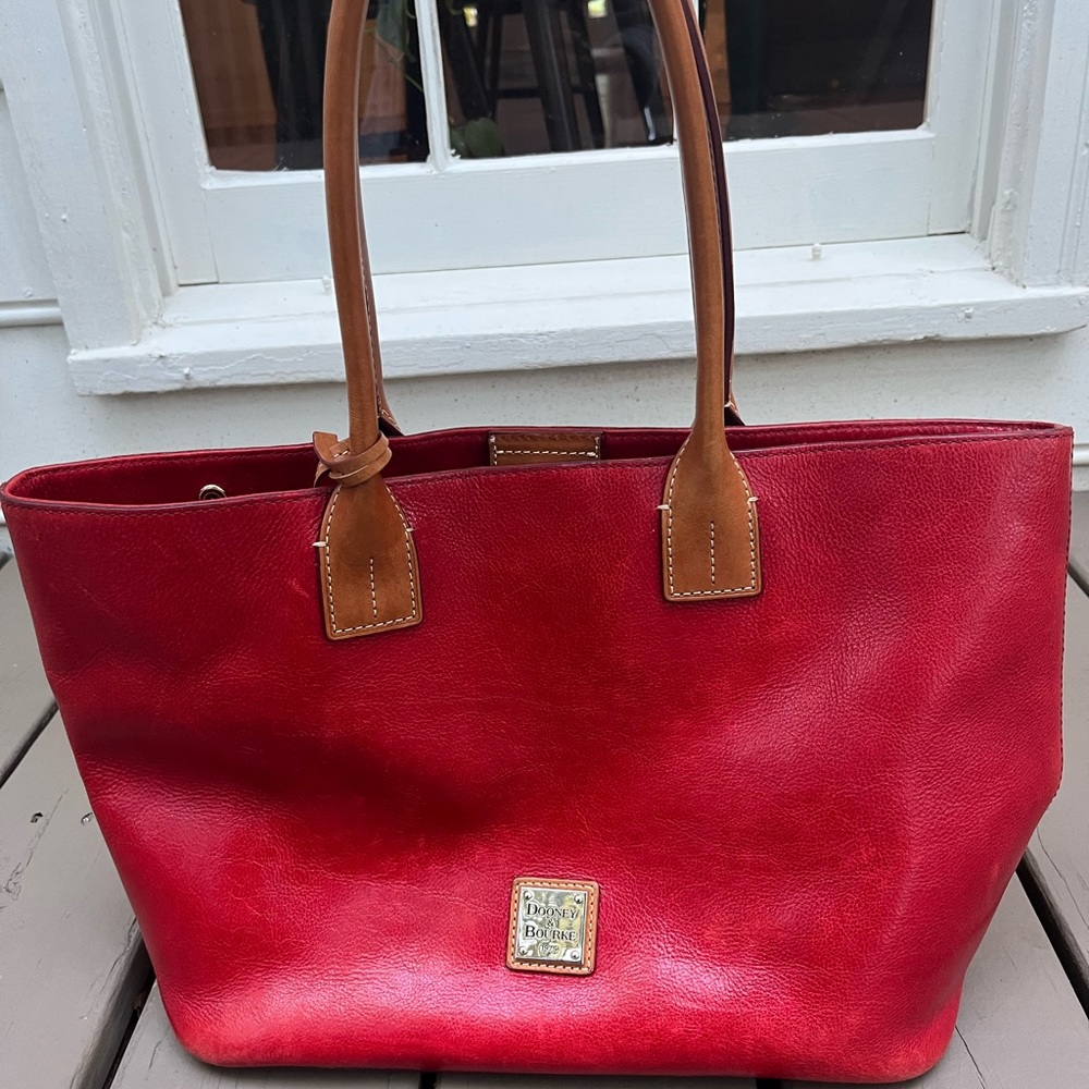 Dooney & Bourke handbag, red. Good condition, used.